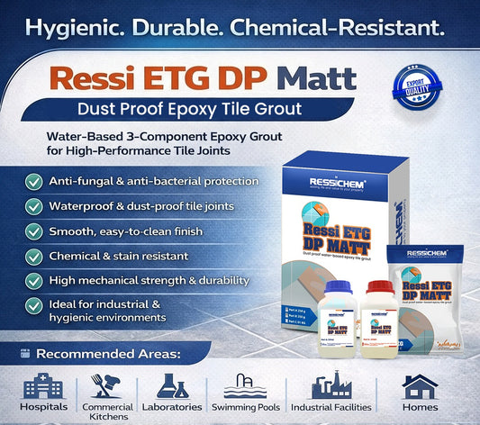 Ressichem Ressi ETG DP Matt Epoxy  3 Component Epoxy Tile Grout Anti Fungal  Anti Bacterial  Easy to  Clean in Pakistan
