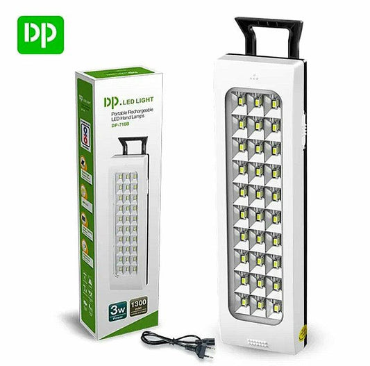 DP White 30 LED Torch Light DP 716 Portable Rechargeable Emergency Charging Light in Pakistan - Pakistan Power Tool 
