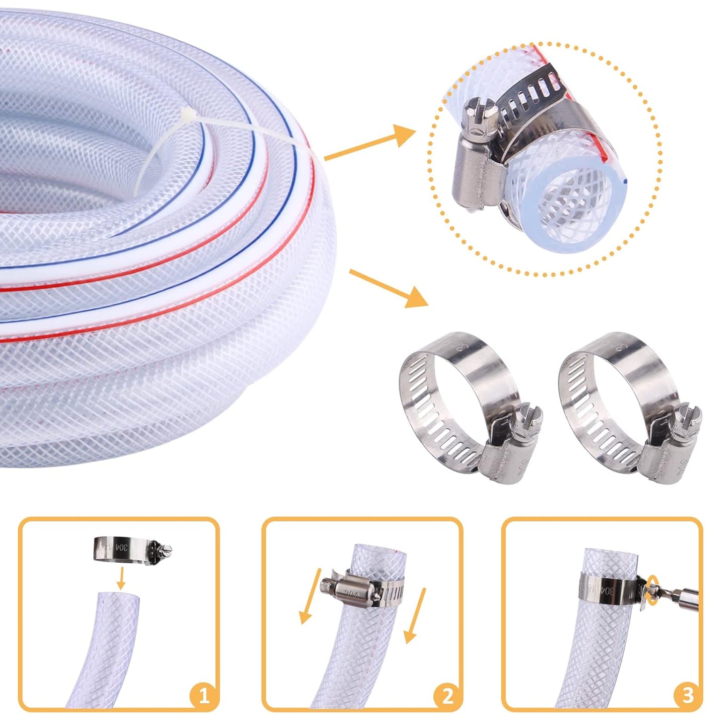 Nylon Braided Garden Hose Pipe China One Inch 2.5-3 mm Soft Flexible Heavy Duty in Pakistan