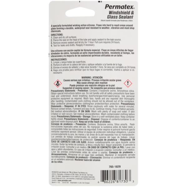 Permatex Flowable Silicone Windshield 1.5 fl oz Glass Sealer in Pakistan