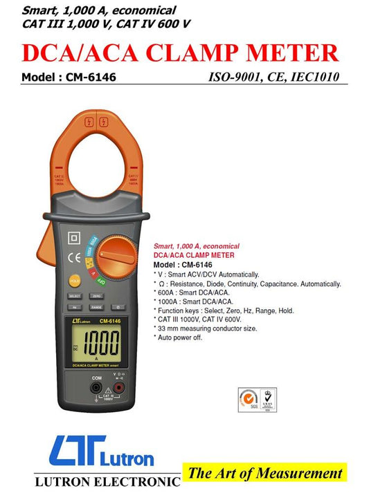 Clamp Meter Lutron Taiwan Digital Smart 1000 A Heavy Duty in Pakistan