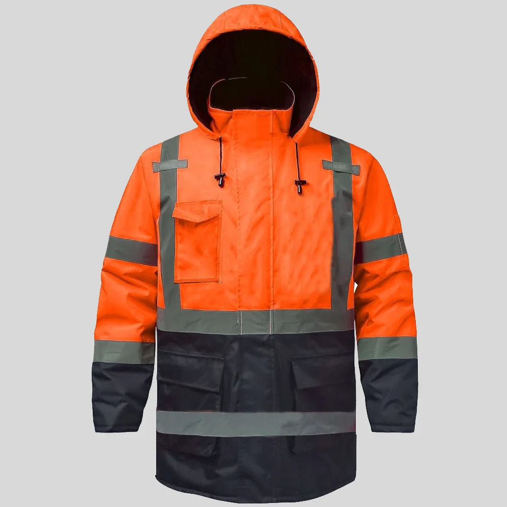 Building Jacket Hawkeye Factory Road Work Jacket Construction Outdoor Safety Water Pro ...