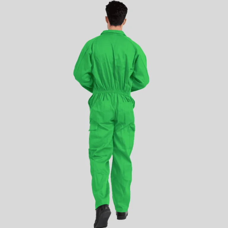 Economical Low Price Industrial Coverall Uniform Without Tape Green 100 Percent Cotton 200 GSM in Pakistan