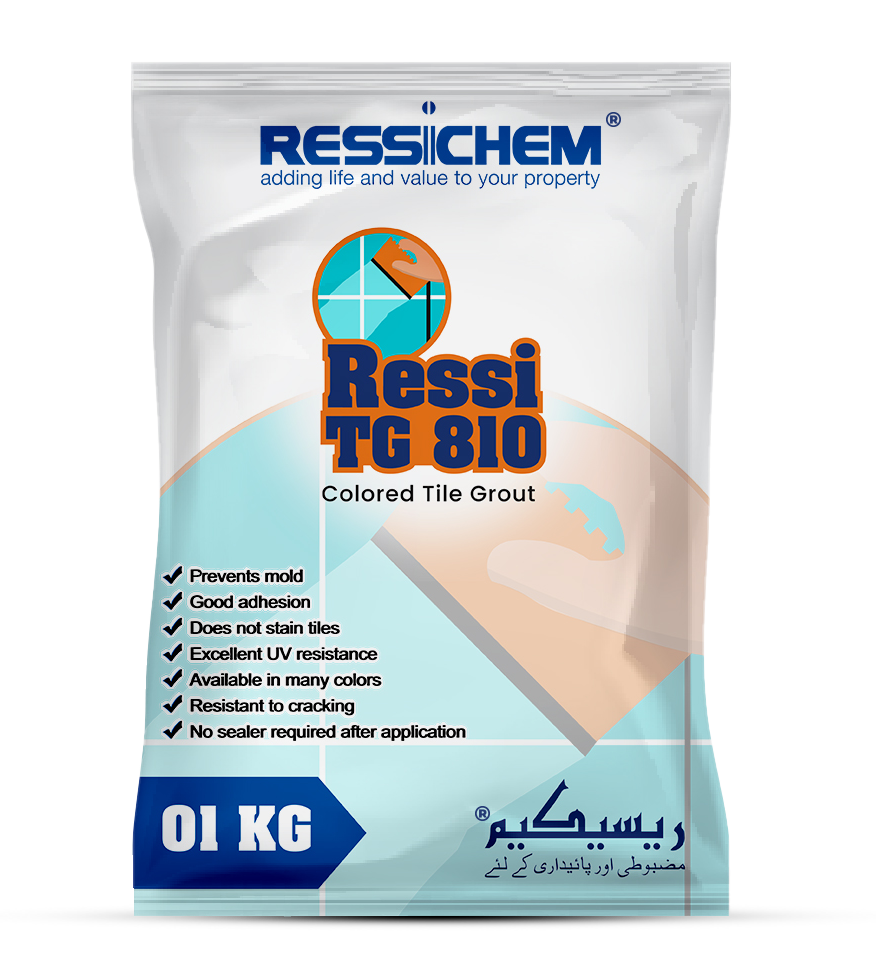Ressi TG 810 Tile Grout 1 KG White Color Ressichem Cementitious Grouting Resistant Cracking.Prevents Mold in Pakistan