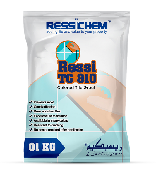 Ressi TG 810 Tile Grout 1 KG White Color Ressichem Cementitious Grouting Resistant Cracking.Prevents Mold in Pakistan