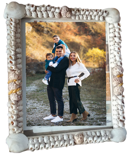 Sea Shell Photo Frame Happy Day On The Wall Table in Pakistan