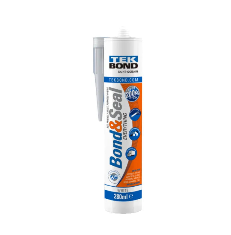 TEKBOND Bond & Seal Hybrid 200 kg White 280 ml Perfect Mirrors, Windows Doors in Pakistan 