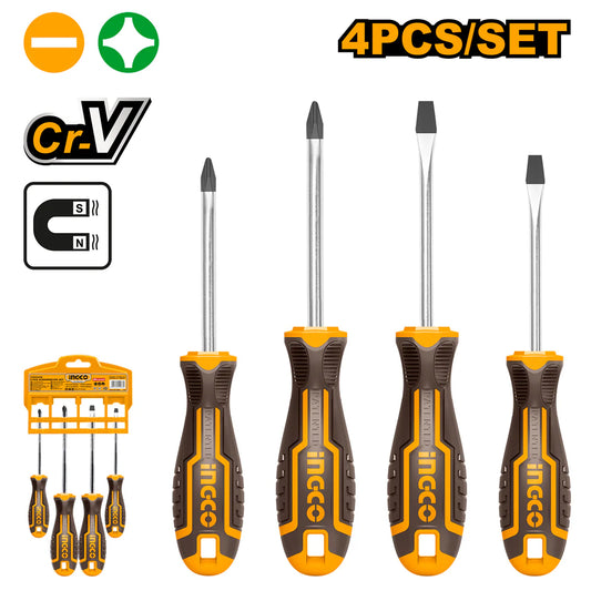 Screwdriver Set 4 Pcs Industrial CRV Ingco in Pakistan