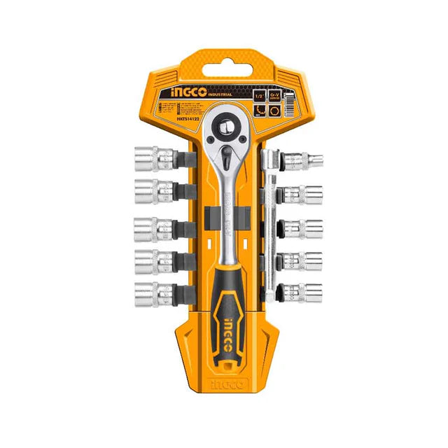 Socket Set 12 Pcs CRV Quick Release Ingco in Pakistan