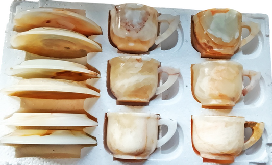 Marble Tea Cup Set 6 Pcs Kitchen Tea Set Classic Crockery in Pakistan