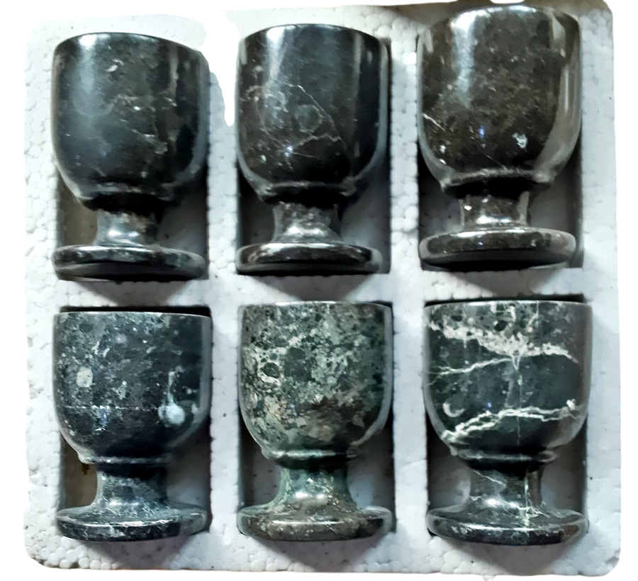 Marble Glass Set 6 Pcs Set Sahara Gold Kitchen Set Crockery in Pakistan