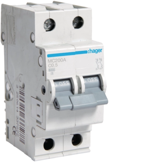 Hager Miniature Circuit Breakers Double Pole Heavy Duty in Pakistan