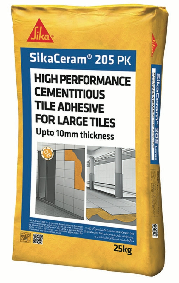 Sika Ceram 205 PK High Performance Flexible Cementitious Tile Adhesive 25 Kg in Pakistan