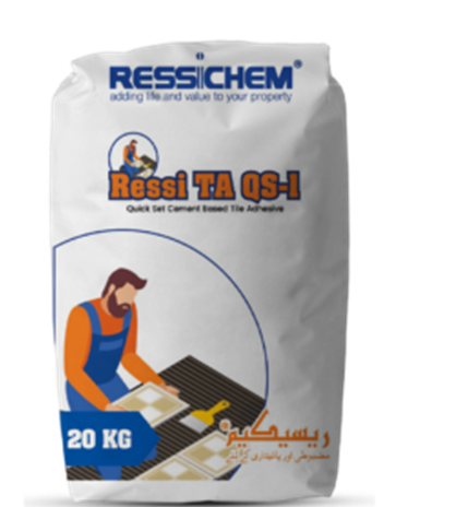 Ressi TA QS-1 Quick Set Cement Base Tile Adhesive 20 kg Quick Bonding in Pakistan