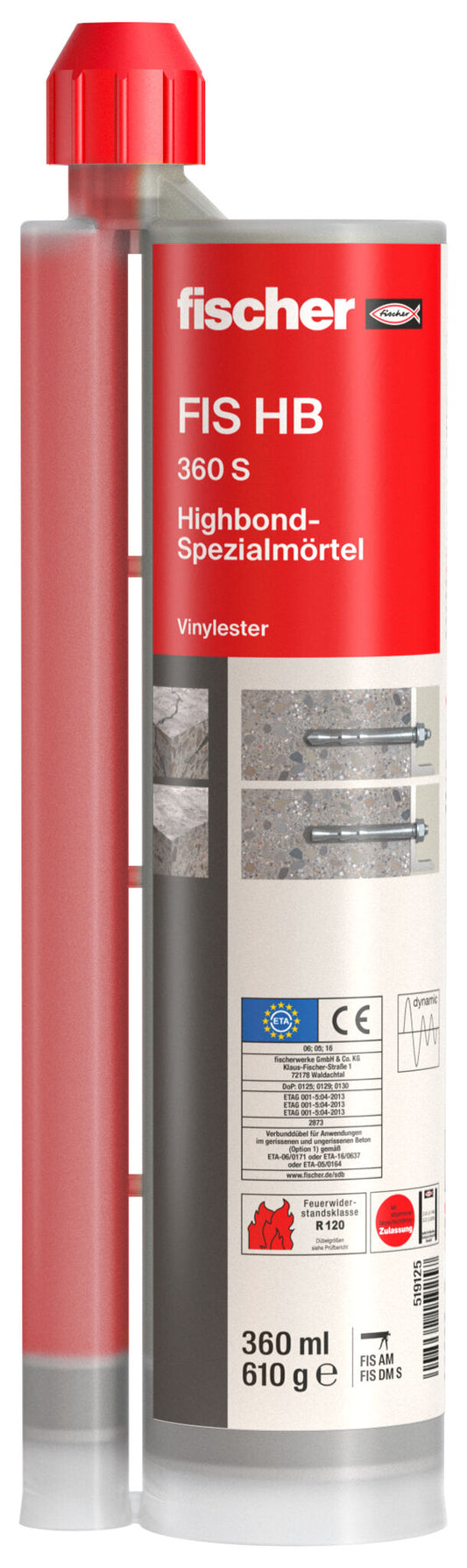 Fischer Injection Mortar FIS HB 360 S 360 ml Economical Cracked Concrete Mortar in Pakistan