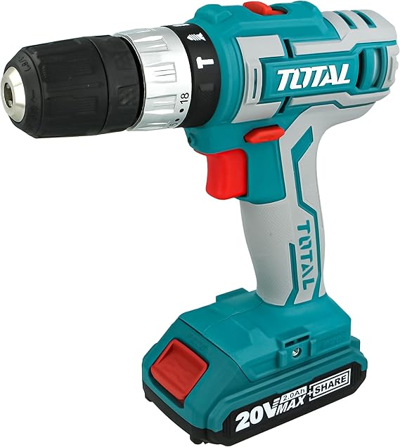 Total Lithium Ion Impact Drill 20 V 10 mm 2 pcs Lithium Ion 2.0Ah Batteries Industrial Heavy Duty in Pakistan