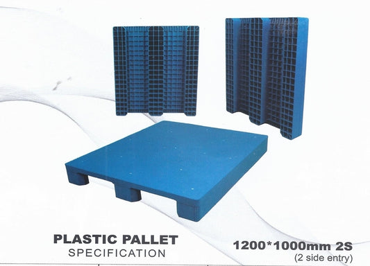 Plastic Pallet Plain Top Heavy Duty 2 Side Entry Standard 4500 kg in Pakistan