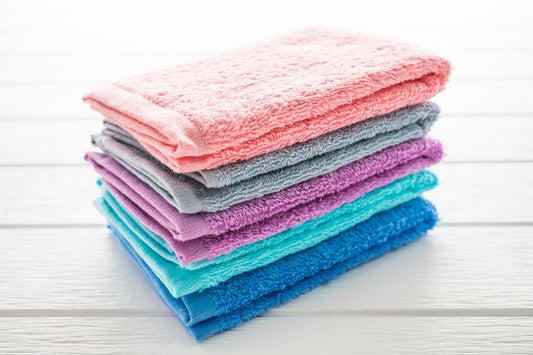 Hand Towel Mix Four Blue White Brown Pink Color Bundle Daily Use Standard Size Hanging Towels