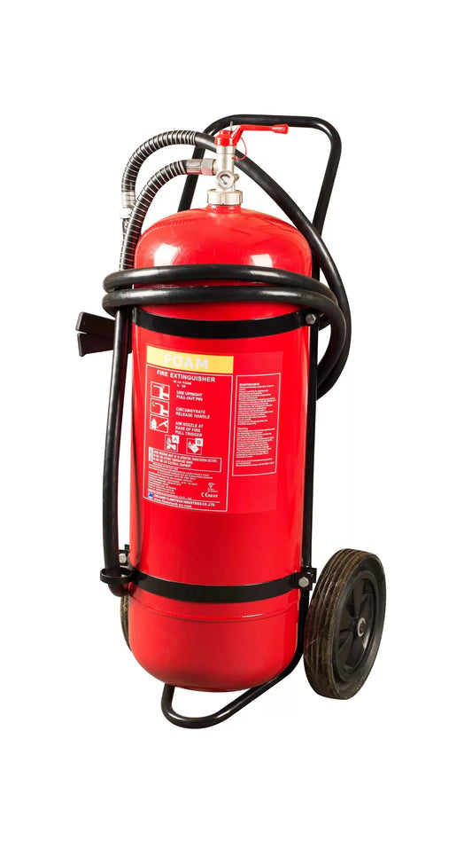 Fire Extinguisher Trolley Dry Powder 25 kg Fires in Homes Vehicles Industries in Pakistan