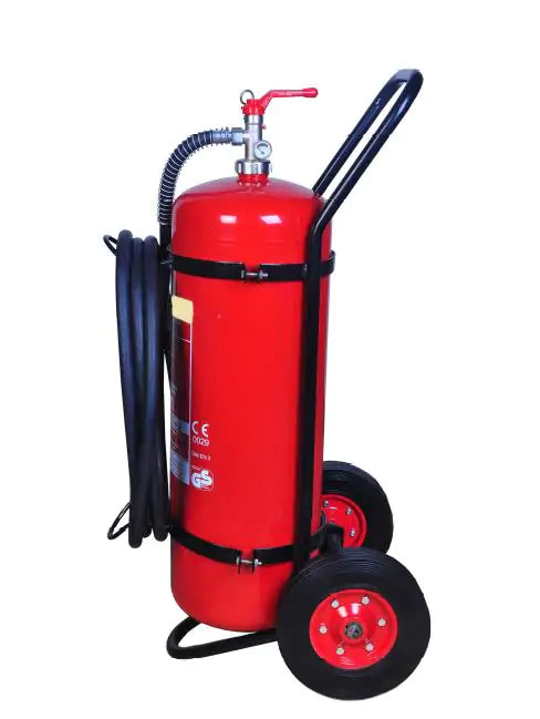 Fire Extinguisher Trolley Dry Powder 50 kg Fires in Homes Vehicles Industries in Pakistan