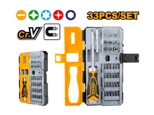 Screwdriver Set 33 Pcs Ingco in Pakistan