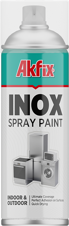 Akfix Inox Spray Paint 400 ml Stainless Steel Silver Weather Resistant in Pakistan