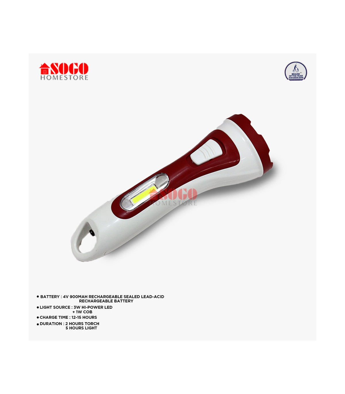 Sogo Rechargeable Led Torch 3w JPN-308 in Pakistan