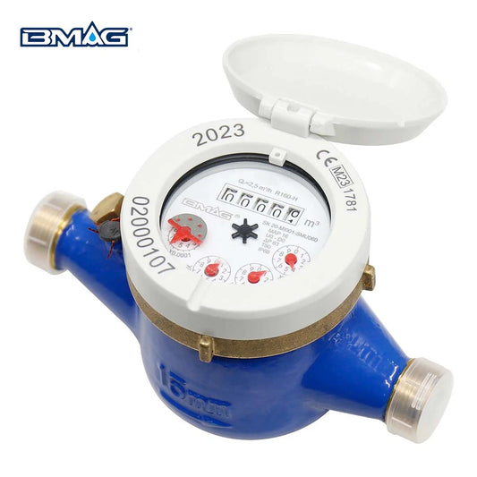BMAG Water Meter Residential Brass Body Cold Water Meter 3/4" Puna Inch Multi Jet with Filter in Pakistan