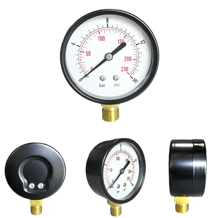 Pressure Gauge 1 Bar 15 Psi MS Body Four inch Dial in Pakistan - Pakistan Power Tool 