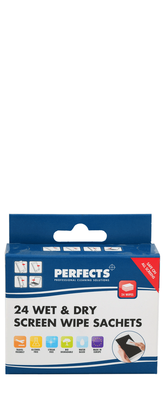 Perfects Wet Dry Screen Wipe Sachets Phones Tablets Laptops PC in Pakistan