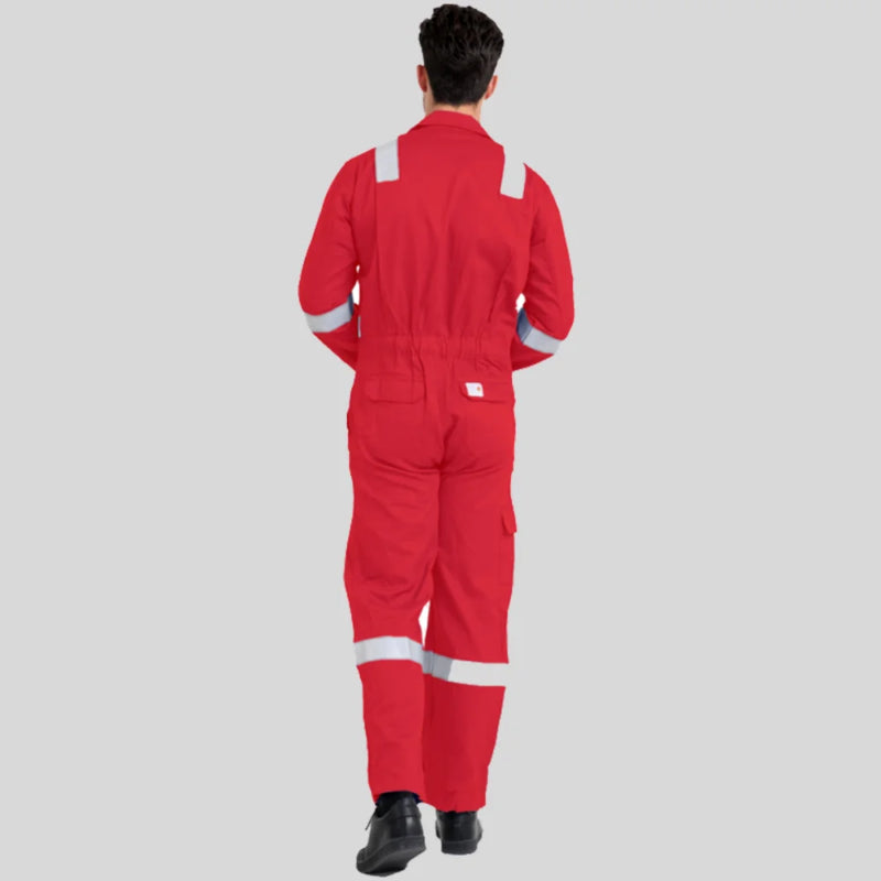 Fire Retardant Industrial Uniform Cotton Coverall Red 100 Percent Cotton Maximum Visibility Safety in Pakistan