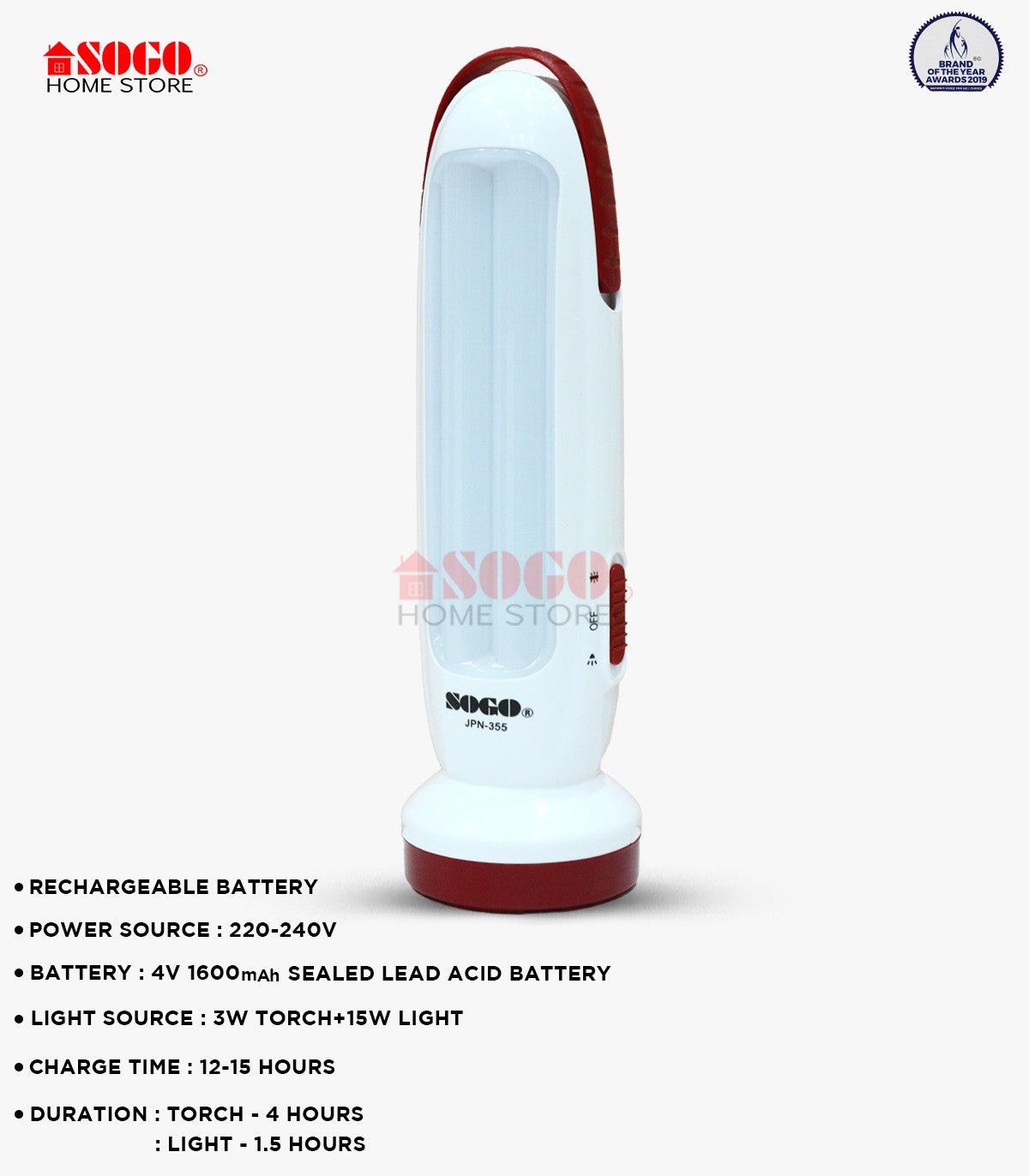 Sogo Rechargeable Torch Light Sogo JPN 335 in Pakistan - Pakistan Power Tool 