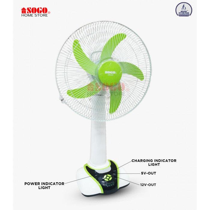 Sogo Rechargeable Table Desk Fan JPN 631 in Pakistan - Pakistan Power Tool 