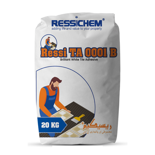 Ressichem Ressi TA 0001 B  Brilliant White Colored Tile Adhesive Natural Marble Granite Flooring in Pakistan