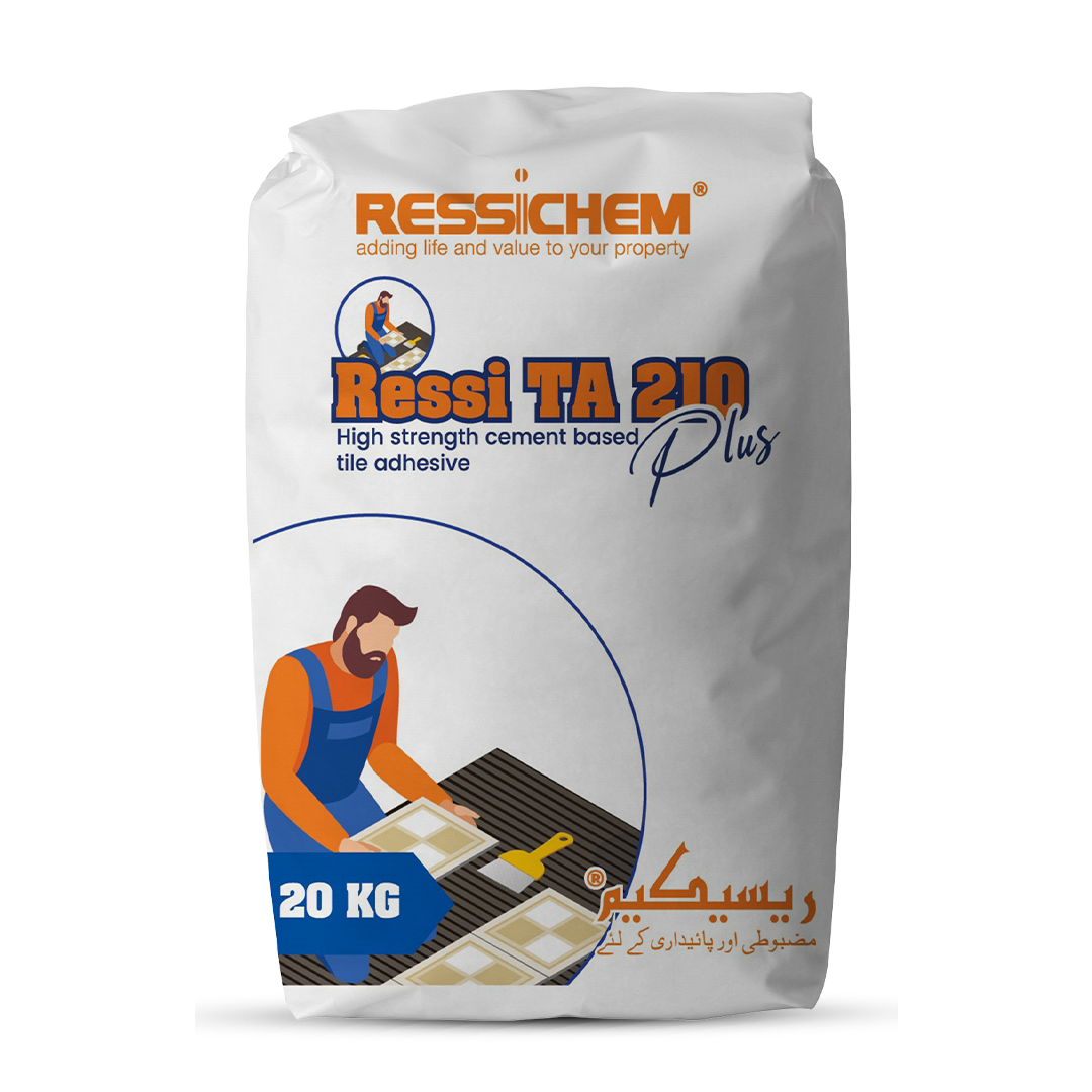Ressi TA 210 Plus Dry Premix General Purpose Cement 20 KG Tile Adhesive Tile Bonding in Pakistan