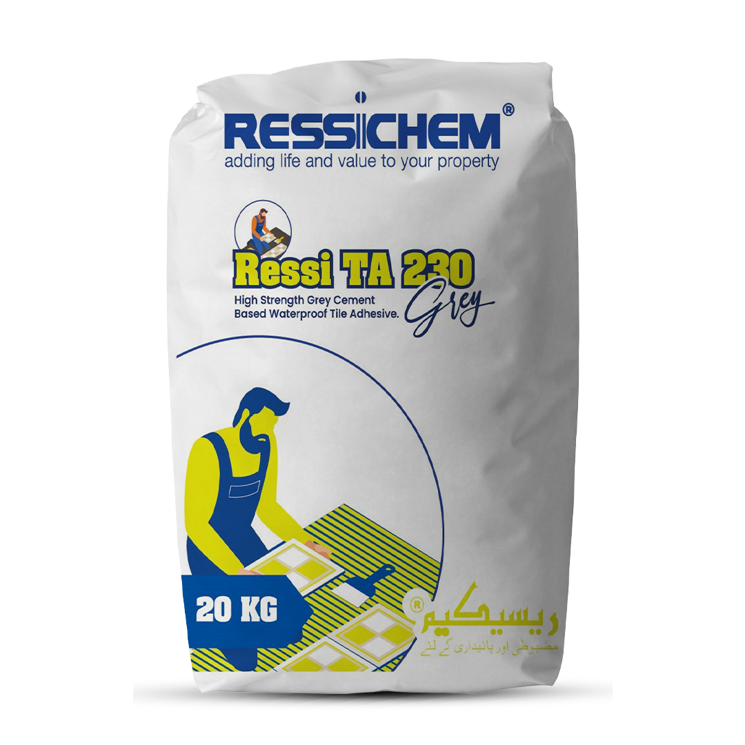 Ressi TA 230 Grey Cement 20 KG Crack Resistant Non Yellowing Mortar Slip Resistant  in Pakistan
