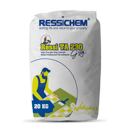 Ressi TA 230 Grey Cement 20 KG Crack Resistant Non Yellowing Mortar Slip Resistant  in Pakistan