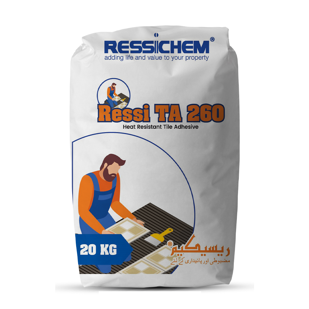 Ressichem Ressi TA 260 Temperatures  250  Degree Celsius Heat Resistant Tile Adhesive Cement Base in Pakistan