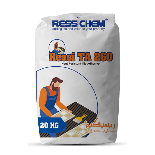 Ressichem Ressi TA 260 Temperatures  250  Degree Celsius Heat Resistant Tile Adhesive Cement Base in Pakistan