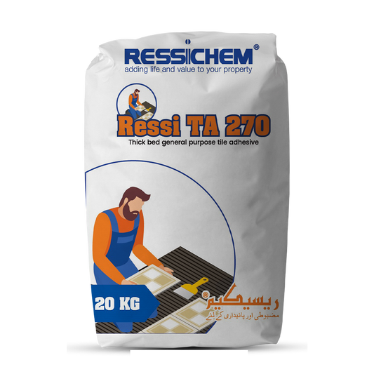 Ressichem Ressi TA 270  Thick Bed General Purpose Cement Tile Adhesive Bed Thickness 12 mm to  25 mm  in Pakistan