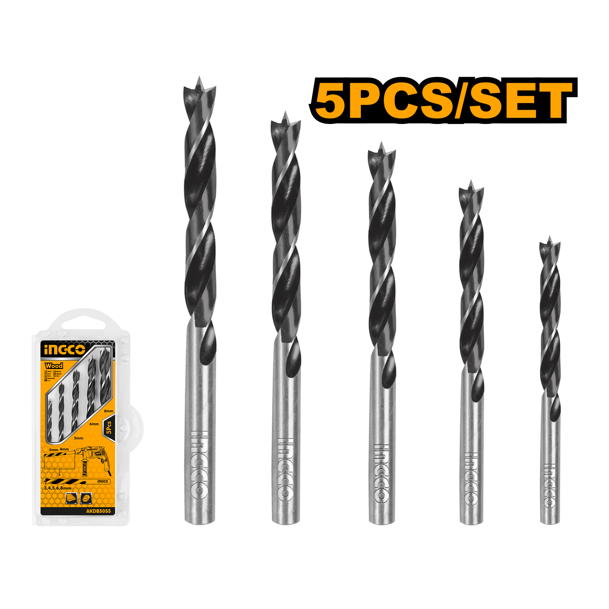 Wood Drill BIts Set 5 Pcs Ingco in Pakistan