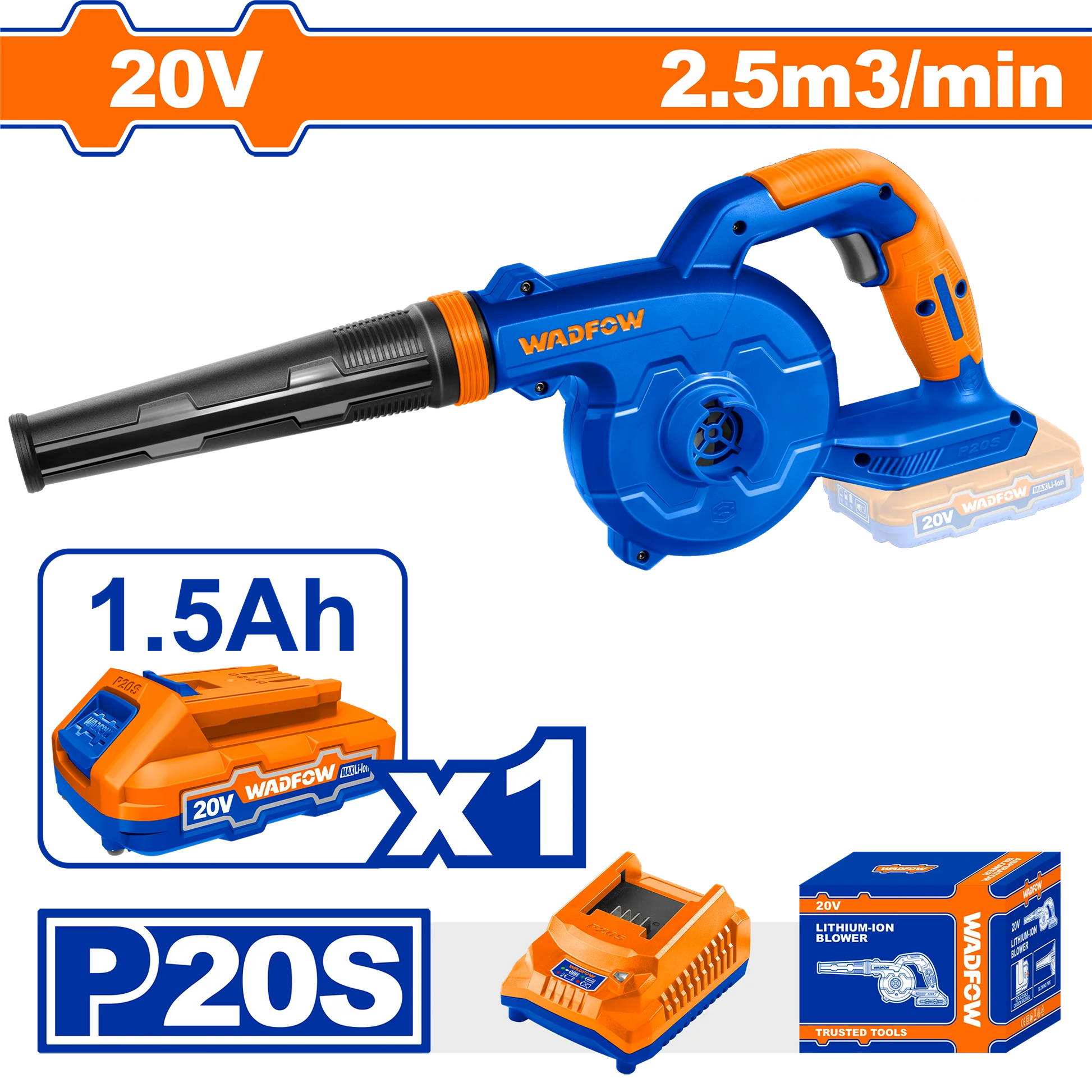 Wadfow Lithium Ion Aspirator Blower 20V 18500 rpm Heavy Duty Industrial in Pakistan