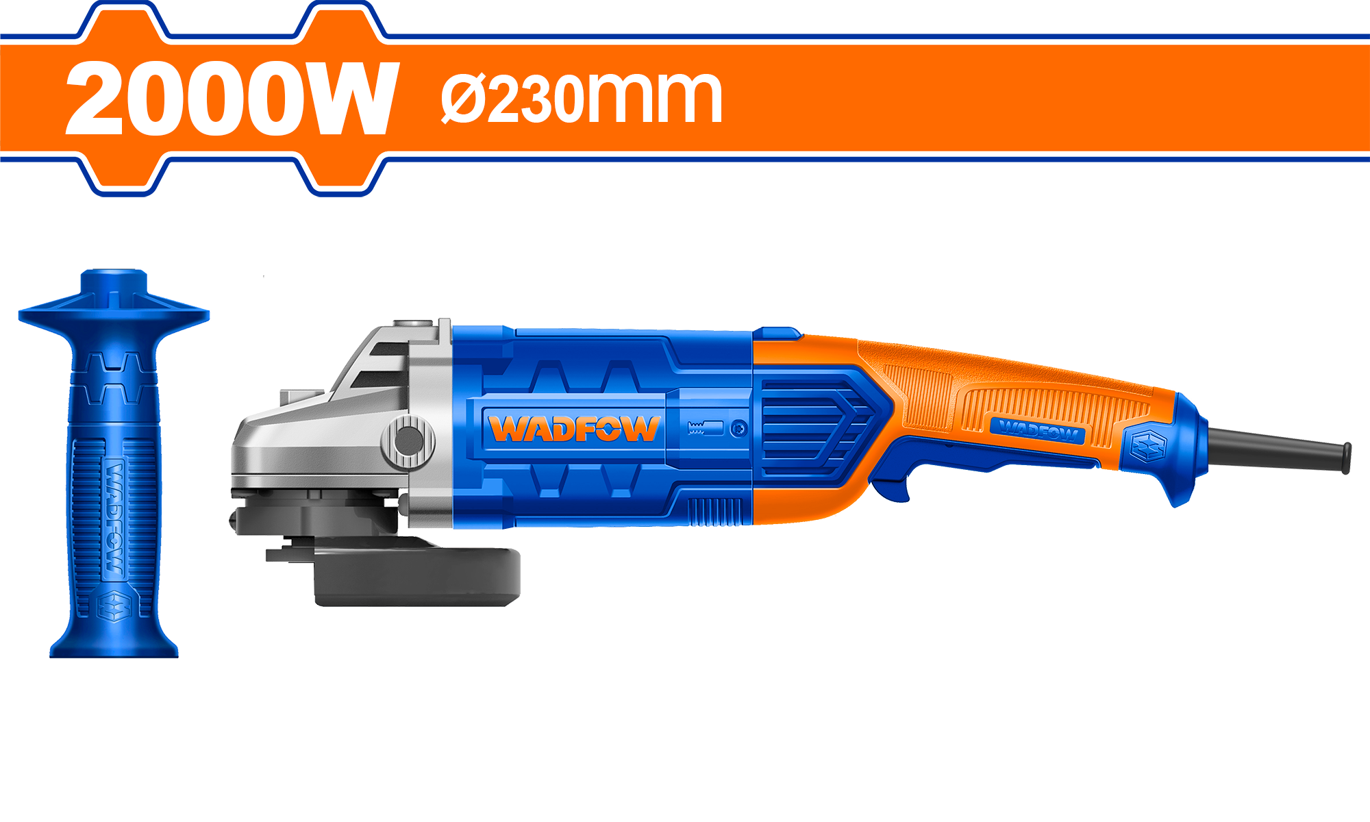 Wadfow Angle Grinder 9 Inch 230 mm 2000W 6500 rpm Industrial Heavy Dut ...