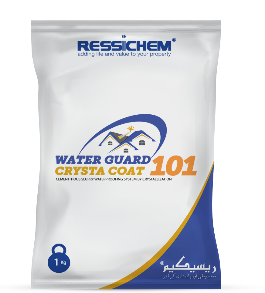 Water Guard Crysta Coat 101 Cementitious Slurry Waterproofing System by Crystallization 1 kg in Pakistan