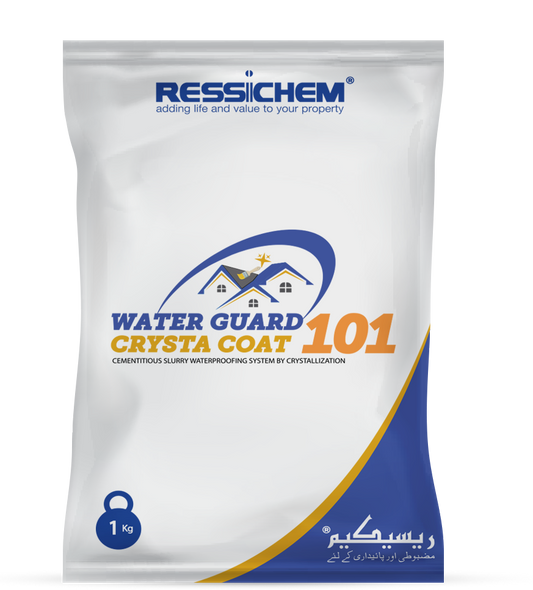 Water Guard Crysta Coat 101 Cementitious Slurry Waterproofing System by Crystallization 1 kg in Pakistan