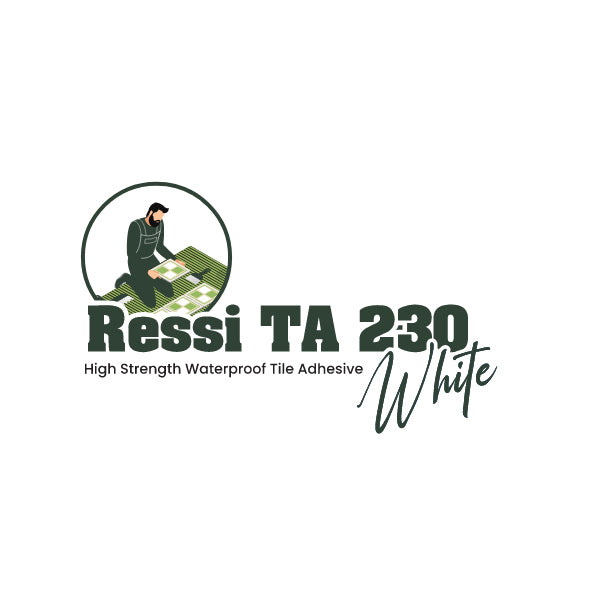Ressi TA 230 White Tile Adhesive 20 KG Waterproof Crack Resistant Swimming Pools Basements in Pakistan