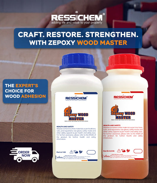 Ressichem Zepoxy Wood Master Epoxy Designed Woodworking Applications  Structural Repairs  Gap Filling Wood Projects in Pakistan