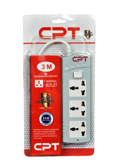 Extension Socket 3M 3 Port CPT in Pakistan